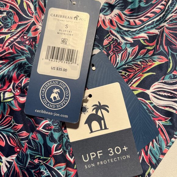 Caribbean Joe Women's UPF 30+ Long Sleeve Rashguard Swim Shirt  Paisley Floral - Picture 4 of 7